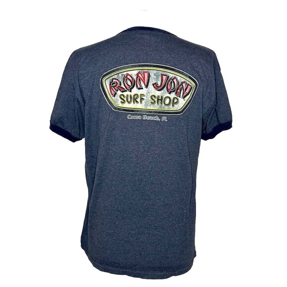 Y2K Ron Jon Surf Shop Ringer T Shirt - Picture 2 of 4